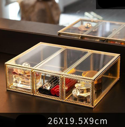 Organizador de Cosméticos con Caja de Almacenamiento de Cristal Antipolvo - Image 5