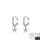 Mozan Diamond S925 Plateado Trendy Commuter-Estilo Diamond-studded Versatile Star Earrings S925 Sterling Plateado 925 Plateado