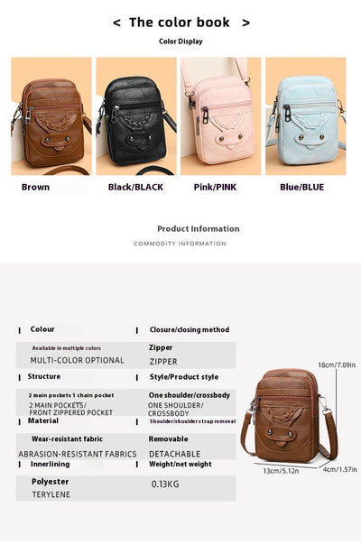 Bolsa para Celular de Cuero Suave Estilo Retro Fashionable - Image 12