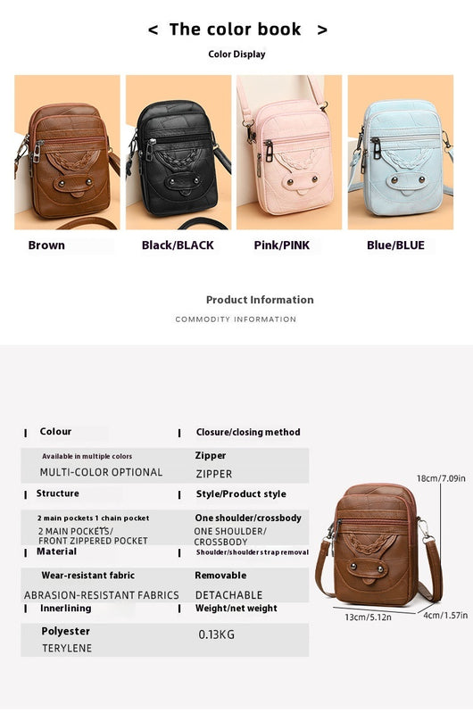 Bolsa para Celular de Cuero Suave Estilo Retro Fashionable - Image 12