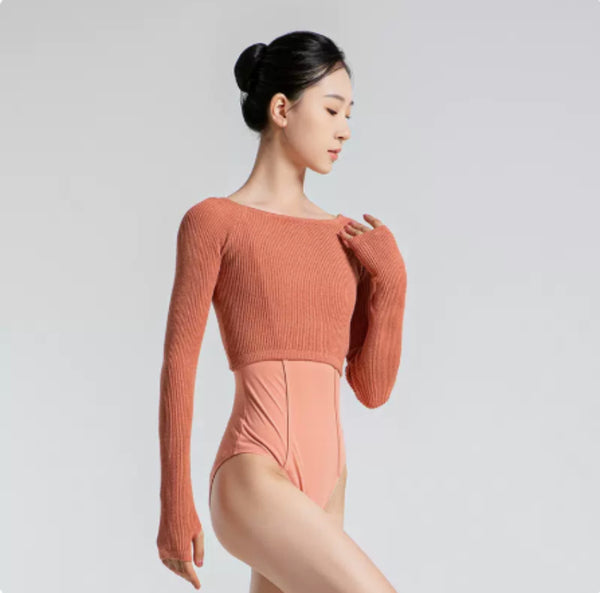 Polera de Danza Acanalada Elástica para Ballet y Práctica