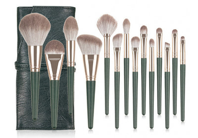 Set de 14 Brochas de Maquillaje Cloud Verde - Súper Suaves - Image 11