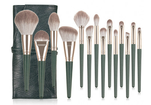 Set de 14 Brochas de Maquillaje Cloud Verde - Súper Suaves - Image 11