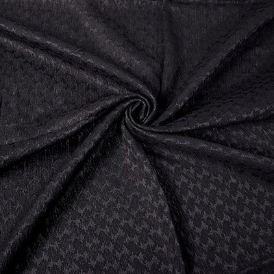 Black and grey patterned shemagh scarf made of 100% cotton, featuring geometric designs and tassels. - Image 4