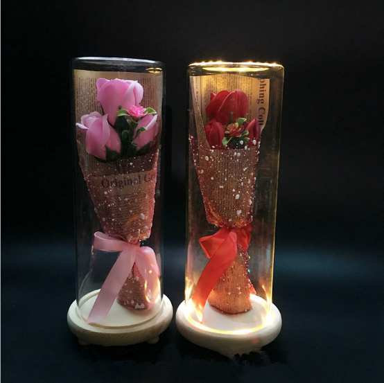 Florero Cilíndrico de Corcho y Vidrio para Flores Secas y Arreglos DIY