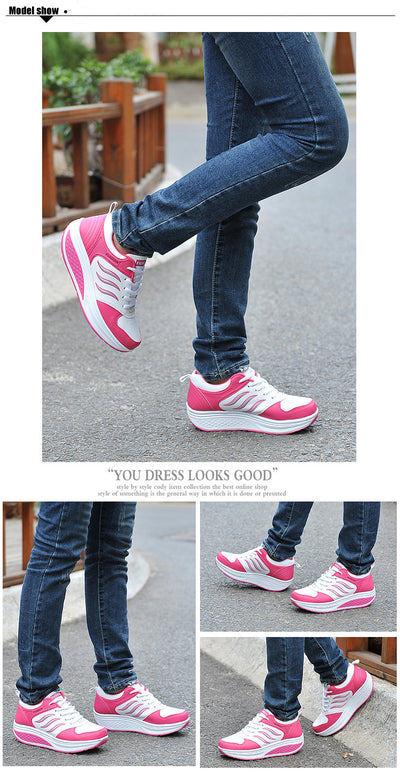 Tenis de Cuero Transpirable con Plataforma Elevada para Mujer - Image 7