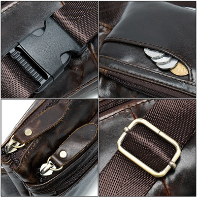 Bolsa Retro de Cuero para Hombre - Mensajero de Estilo Vintage - Image 6