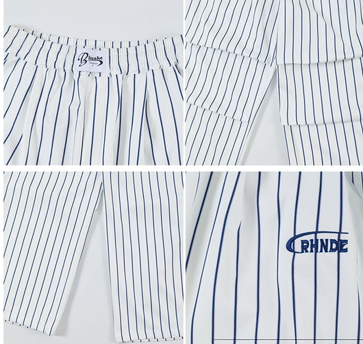 Pantalones Casuales Estilo Retro Americano a Rayas, Corte Recto y Pierna Ancha - Image 11
