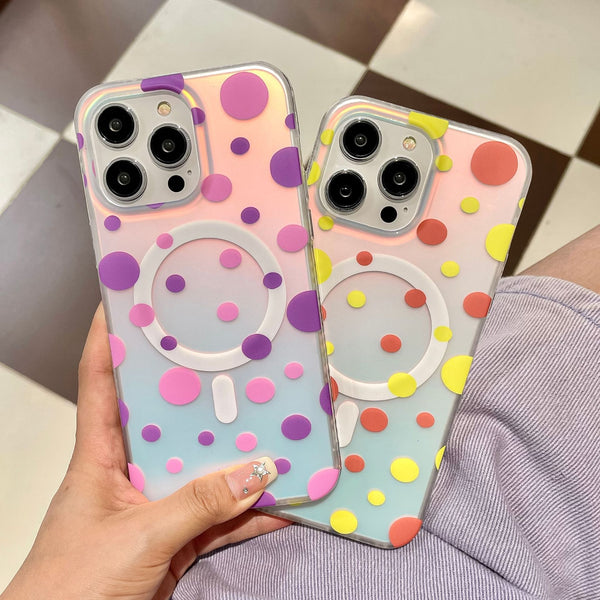 Funda Magnética para Teléfono con Diseño de Puntos