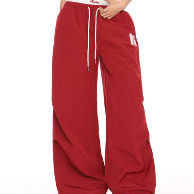 Pantalones Casuales Retro Americanos con Bordado y Detalles de Encaje para Mujer - Image 6
