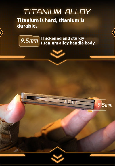 Cuchillo Plegable de Aleación de Titanio Mini A - Herramienta Táctica Compacta para Aventuras - Image 9