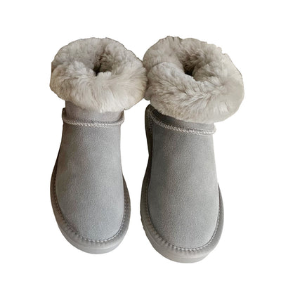 Botas de Nieve para Mujer con Plataforma de Cuero y Forro Polar - Image 5