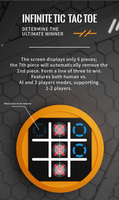 Consola de Juegos Portátil 4 en 1: Entrenamiento Mental Tic-Tac-Toe - Image 8
