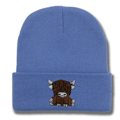 Gorro de Lana Tejido con Diseño de Yak Peludo - Abrigo Otoño e Invierno - Image 22