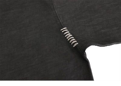 Camiseta Manga Larga Oversize Tejida a Mano para Hombre - Algodón Pesado - Image 27