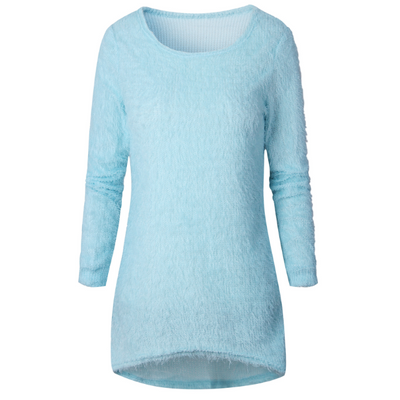 Suéter Largo Mujer de Manga Larga Peluche Suave - Estilo Europeo - Image 6