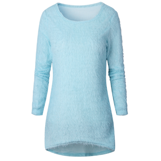Suéter Largo Mujer de Manga Larga Peluche Suave - Estilo Europeo - Image 6