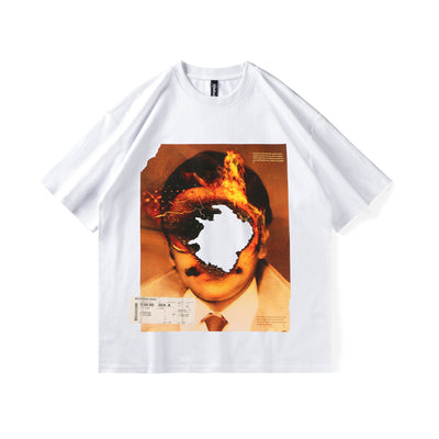 Camiseta Suelta Estilo Boyfriend Unisex con Estampado de Personajes Urbanos - Image 15