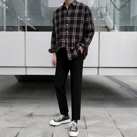 Camisa de Cuadros Manga Larga para Hombre - Estilo Otoño - Image 2