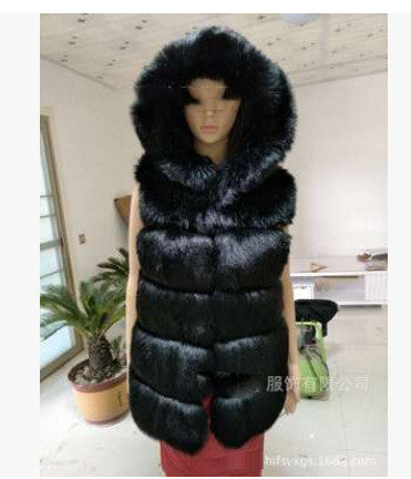 Chaleco Acolchado de Piel Sintética con Capucha para Mujer - Image 15