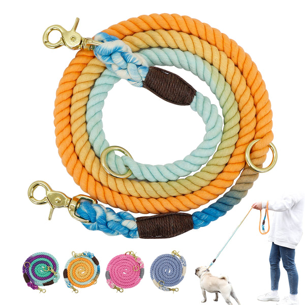 Collar Degradado para Perros con Correa de Entrenamiento y Cadena Metálica