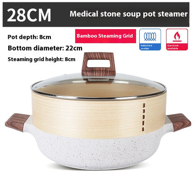 Olla para Sopa de Acero Inoxidable Gran Capacidad con Piedra de Arroz - Image 7