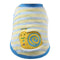 Caracol listrado amarelo e azul