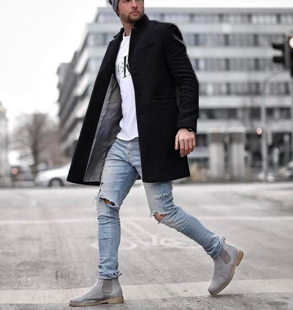 Abrigo Trinchera Largo para Hombre - Otoño e Invierno - Image 6