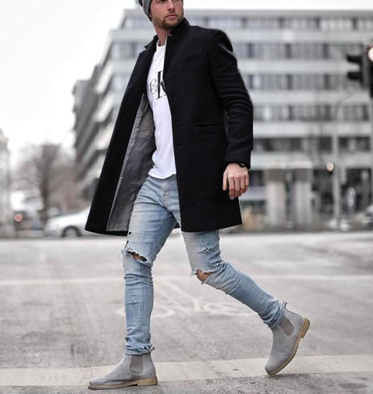 Abrigo Trinchera Largo para Hombre - Otoño e Invierno - Image 6