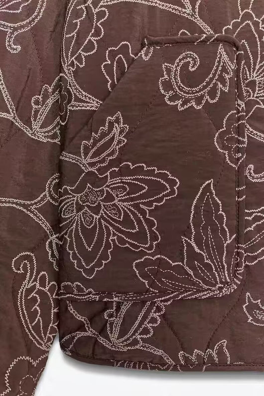 Chaqueta Acolchada de Algodón con Estampado de Texturas Animales - Image 9