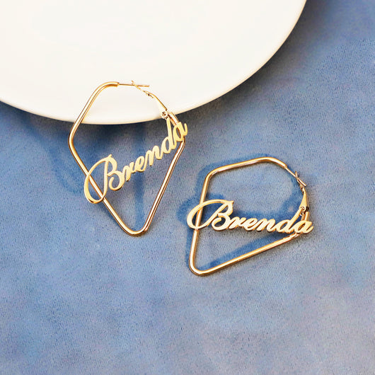 Aretes Cuadrados Irregulares Brenda para Mujer - Image 13