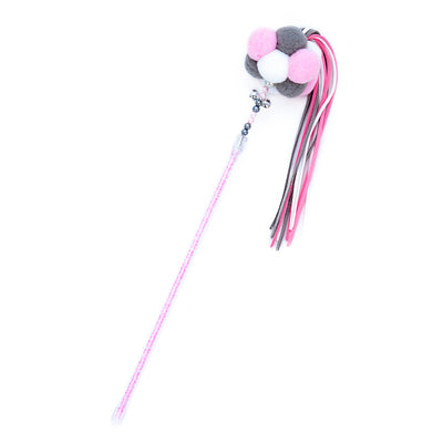 Juguete Interactivo para Gatos con Pelota Tricolor y Varilla Plegable - Image 9