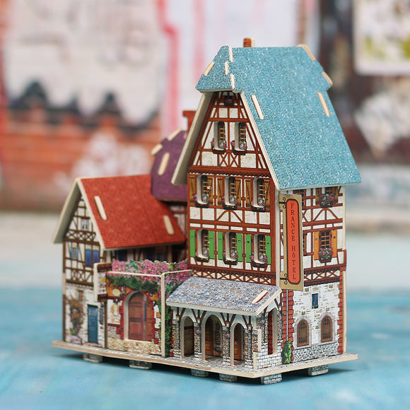 Puzzle 3D de Madera - Modelo de Casa para Armar
