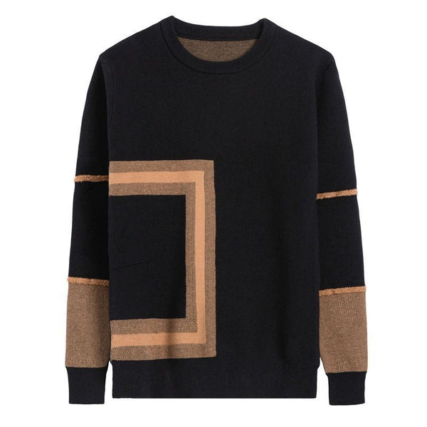 Suéter Falso Dos Piezas para Hombre con Cuello de Camisa - Image 3