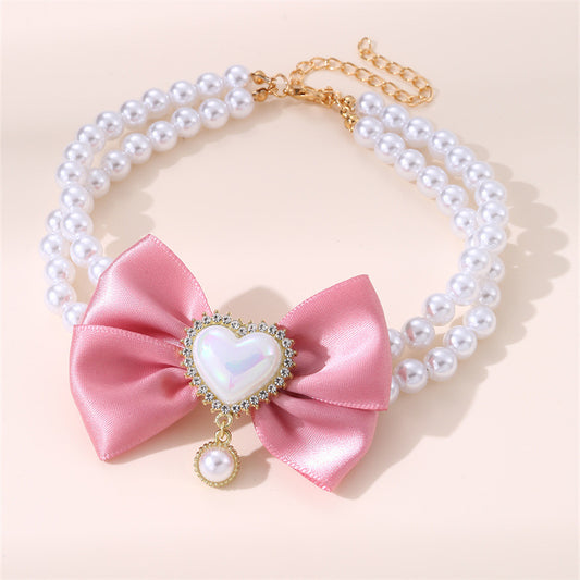 Collar Princesa con Dije Corazón para Mascotas