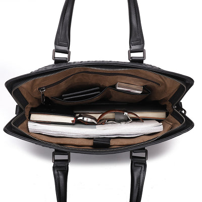 Bolso Tejido Casual Coreano para Hombre - Porta Documentos - Image 13