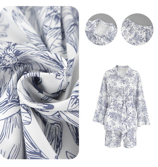 Conjunto de Dos Piezas: Camisa Estampada con Cordones y Manga Larga Holgada - Image 24