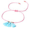 Vintage Multicolor Adjustable Rope Chain Anklet Rosado