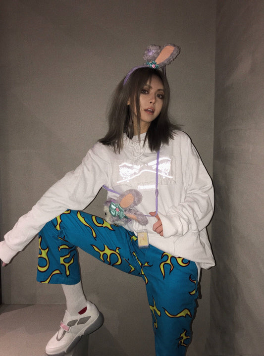 Pantalones de chándal ajustados azul fuego - Tendencia viral