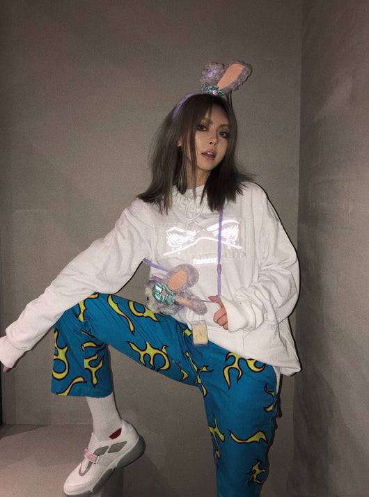 Pantalones de chándal ajustados azul fuego - Tendencia viral