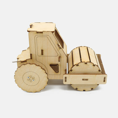Kit de Construcción Rodillo Compactador STEAM - Juguete Educativo de Ingeniería en Madera - Image 3