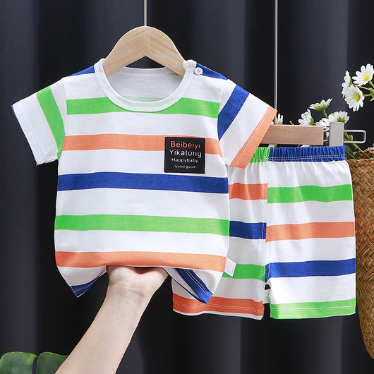 Conjunto Infantil de Algodón Puro con Manga Corta - Image 19