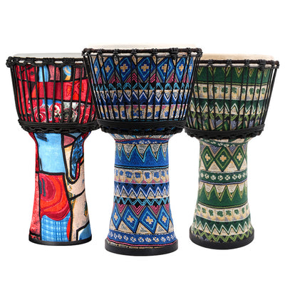 Tambor Artesanal de Piel de Oveja Yunnan - Instrumento Musical Infantil 8" y 10" - Image 2
