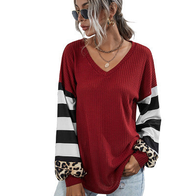 Camiseta Manga Larga Rayas Cosidas Mujer - Image 3