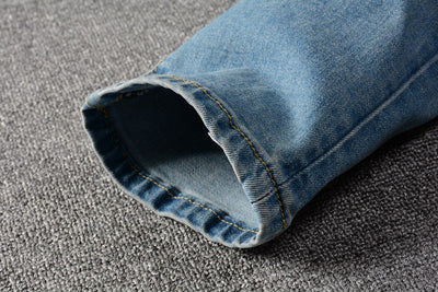Jeans Slim Fit con Parches de Pliegues Modernos - Image 5