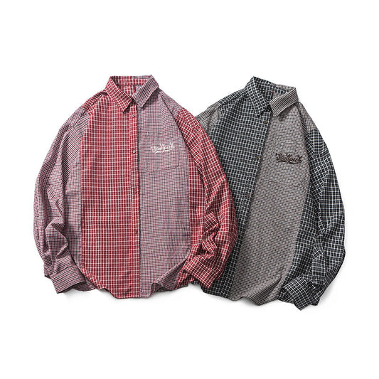 Camisa de Cuadros Patchwork para Hombre