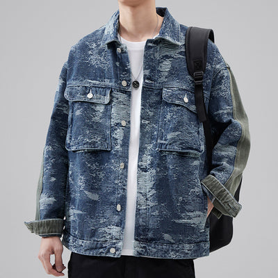 Chaqueta Camisa Denim Retro Americana Estilo Clásico - Image 6