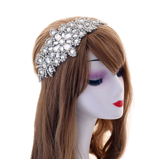 Diadema Elástica con Diamantes de Cristal Brillante - Image 3