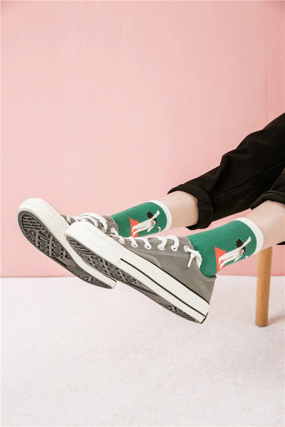 Calcetines Divertidos para Mujer con Diseños de Caricaturas - Cómodos para Casa y Verano - Image 3