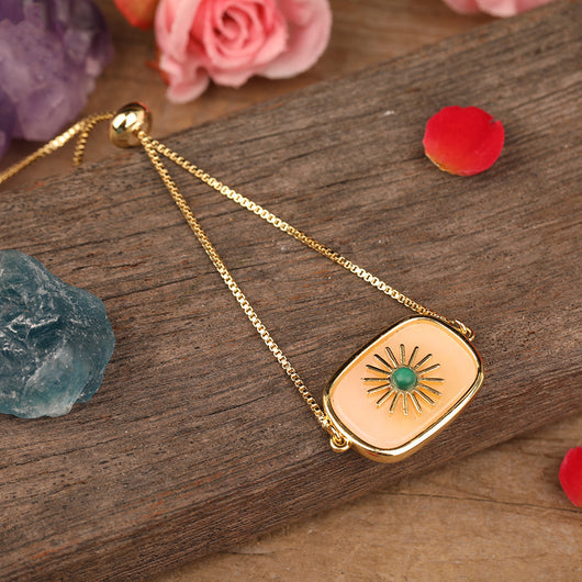 Colgante de Piedra con Girasol Pavé para Mujer - Image 12